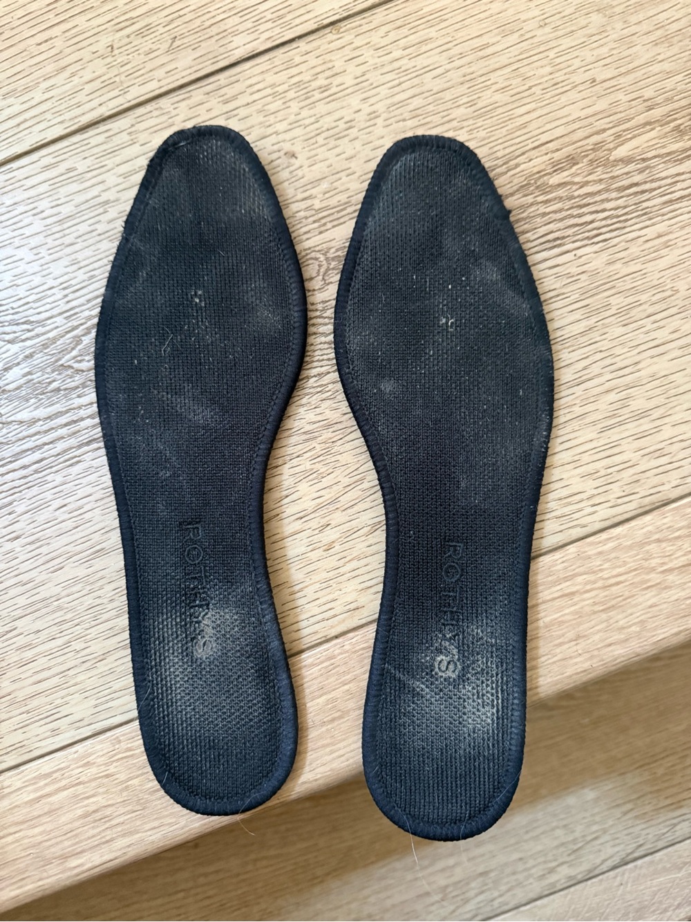 Rothy's Black Slip-On Mary Jane Flats with Blue Trim - Picture 6 of 6